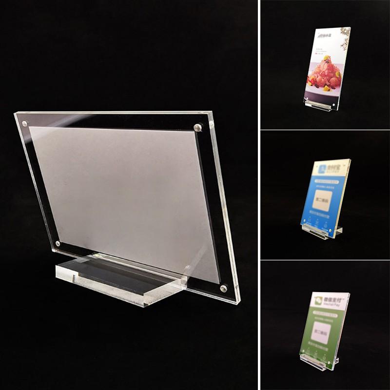 1pc Photo Frame Acrylic Table Card Stand Certificates Authorization Cards