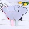 1Pcs Heart-Shaped Travel Handheld Mirror Cosmetic Hand Mirror With Handle Makeup