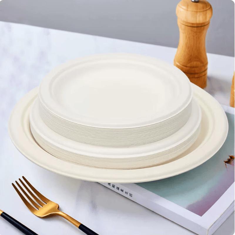 Taishun Disposable Thickened White Round Paper Plates