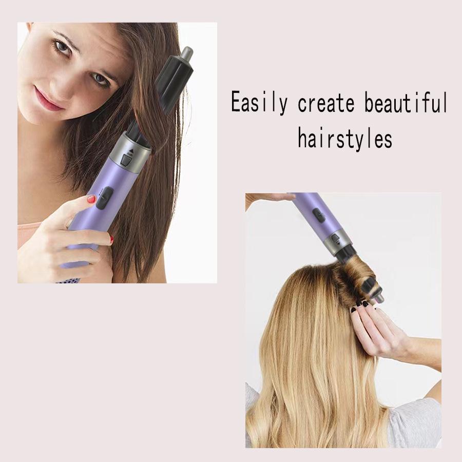 Spazzola ad Aria Calda Multifunzione 5 in 1: Arricciacapelli, Asciugacapelli, Pettine per Styling e Piastra per Capelli