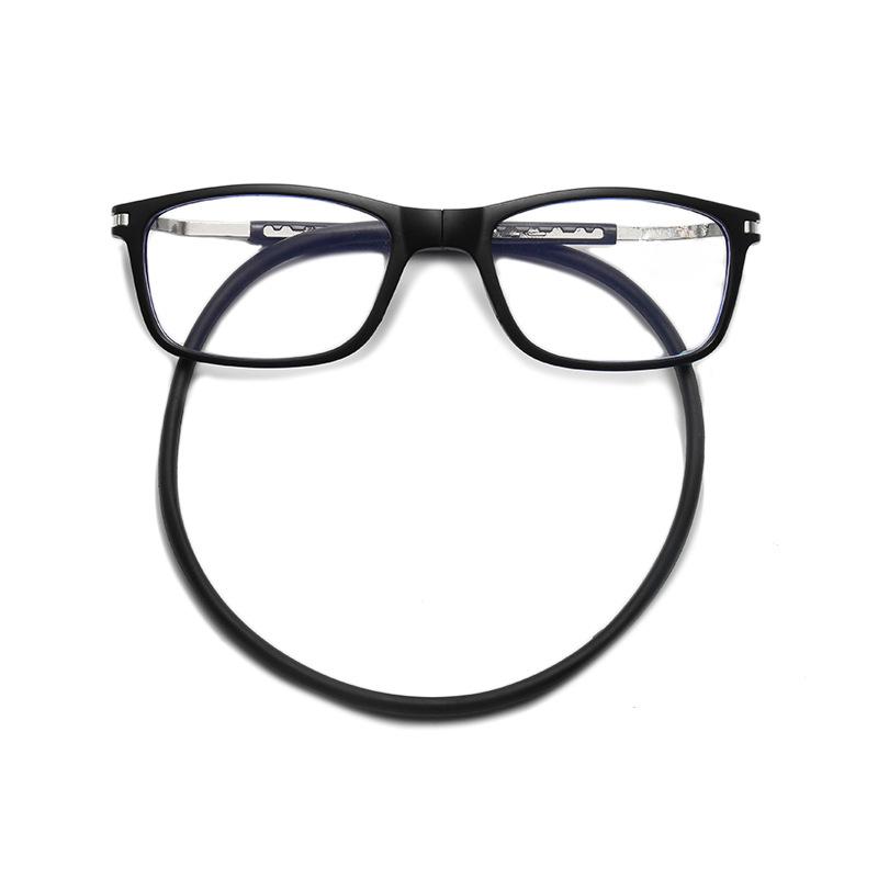

Portable Magnetic Reading Glasses for Men Reading Eyeglasses with Magnet Hang on Neck Anti Lost Presbyopic Eyewear Women +100 degrees чорний