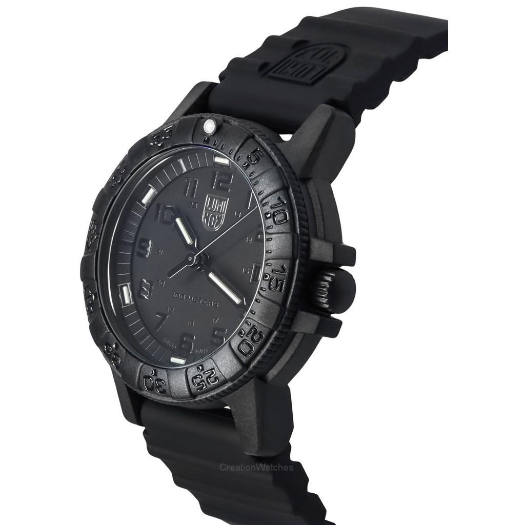 Luminox Orologio da uomo Leatherback SEA Turtle cinturino in silicone quadrante nero al quarzo svizzero XS.0301.BO.L 100M