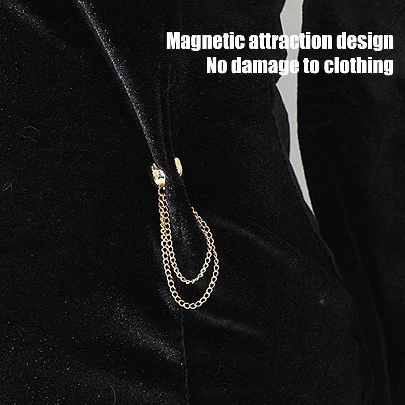 4Pcs/set Magnetic Clothing Clips Magnet Brooch Boutonniere Pins Delicate Multi-Functional Clothing Accessories