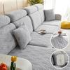 Jacquard Stretch Sofa Seat Cover Living Solid Color Sofa Cushion Cover Washable Spandex Furniture Protector L-Shaped Sofa Cover