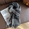 Luxury Winter Plaid Scarf for Women Men Warm Cashmere Scarves Designer Lady Pashmina Poncho British Style Headscarf Bufanda