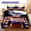 Son Goku Pattern Bedding,Quilt Set Quilt Cover Pillowcase Home Birthday Gift (1 * Duvet Cover + 2 * Pillowcase, Without Core)