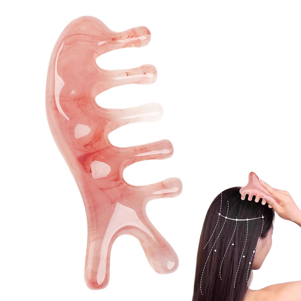 BOJIDO Facial Gua Sha 1 Resin Slimming Face and Body Massage Tool for and Scalp Multipurpose Beauty Care Tool for a Slimmer Face and Skincare Pink