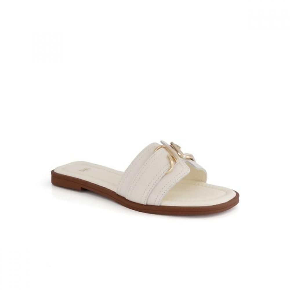 Daks Women 2cm Buckle Decoration Mule Slipper Ivory Drd604ka35 225/Ivory (KA35)