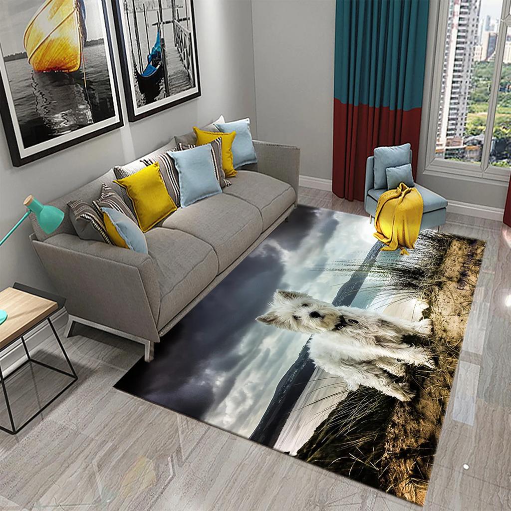 West Highland White Terrier Hund Teppich Niedlicher Welpe Tier Badezimmer Küche Schlafzimmer Anti-Rutsch Teppich Eingang Toilette Fußmatte