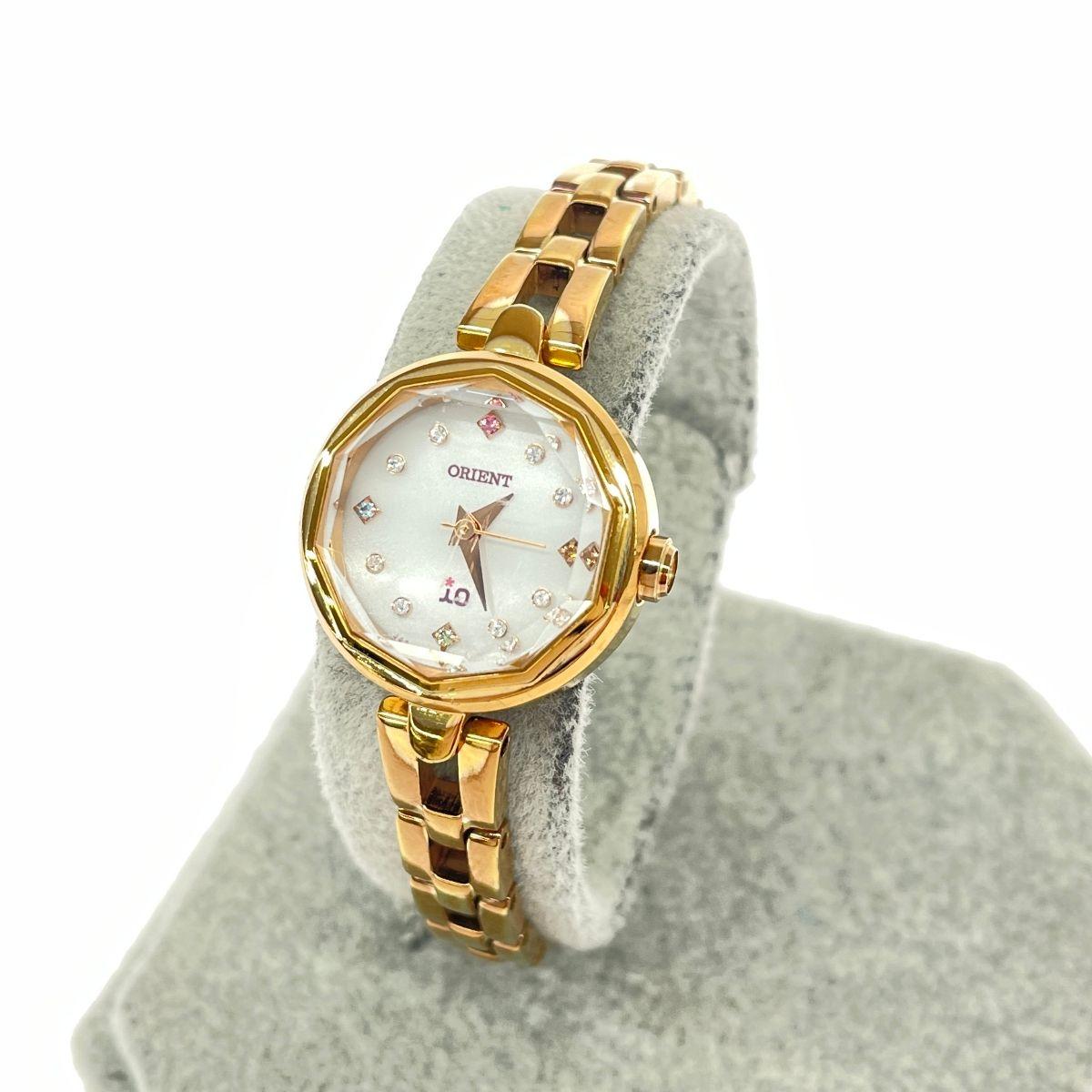 Used ORIENT Orient Io/Radio Solar Watch SS/Rose Gold WD08-R0-B Silver Color Women s / 240001208967