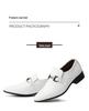 Korean Style Pointed Toe White Breathable Leather Shoes - Casual Business Men's Formal Driving Loafers