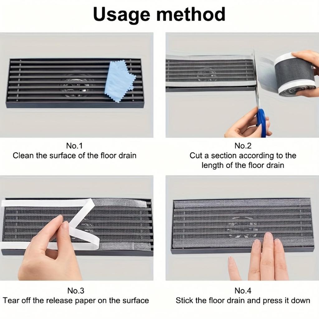 Disposable Nanofiber Hair Catcher Roll for Kitchen Sink and Bathroom Floor, Cut-to-Size Filter, 10m