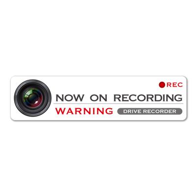 Drive Recorder, Recording In Progress Display Sticker, Waterproof, Stylish, Prevents Tailgating