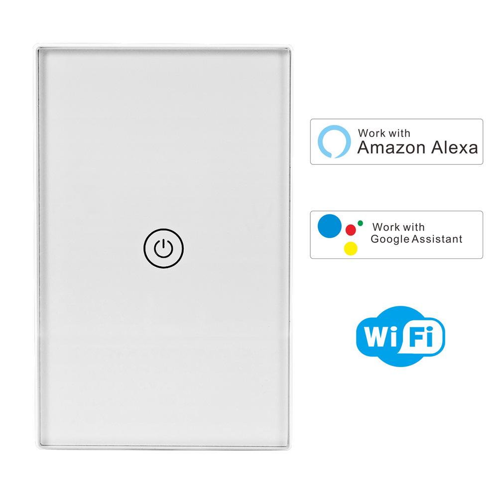 Tuya Graffiti Alexa-Enabled Smart WiFi Switch 120: US Standard Remote Touch Control Light Panel