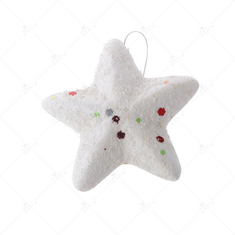 Hang Up Christmas Tree Pendant Decor  Party Foam White Star Pentagram Hanging Ornament 6pcs/12pcs