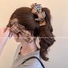 College Plaid Bow, Banana Clip, Vertical Clip, High Hair Volume On the Back of the Head, Ponytail Hairpin, Hair Accessories.