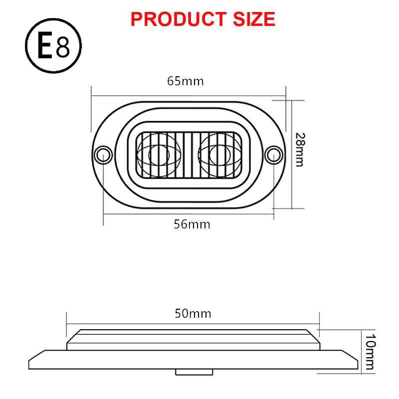 2 Stück 12V 24V LKW Positionsleuchten Auto Seitenmarkierungsleuchten LED Signalleuchte Anhängerleuchten Blinker Rückleuchten Autozubehör