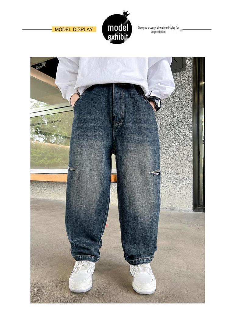 Boys' Trendy Jeans: 2025 Spring/Autumn Style Casual Long Pants for Kids