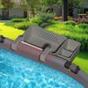 Poolside Storage Basket with Pool Cup Holders Plastic Pool Side Basket Above Ground Swimming Pool Accessories for Drinks Soap