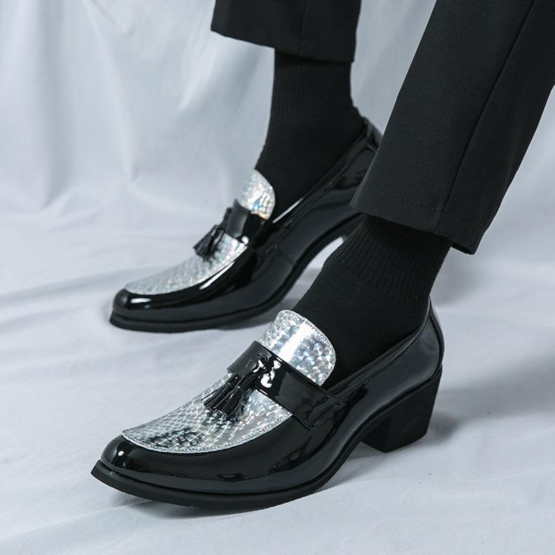 Luxury Designer Men's Mixed Colors Tassels Patent Leather Casual Shoes Formal Wedding Dress Homecoming Footwear Zapatos Hombre