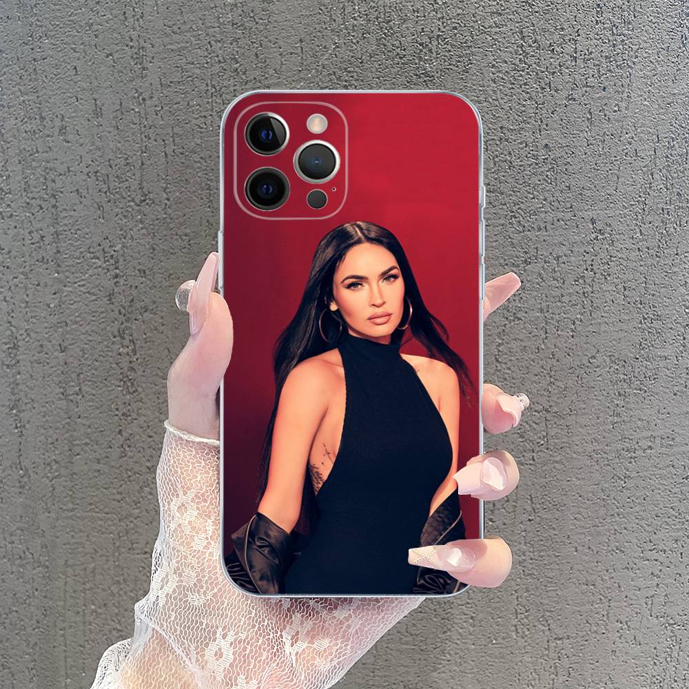 

Megan F-Fox Vintage Beauty For IPhone 17 16 15 14 13 12 Mini 11 Pro Max Transparent Case iPhone 13 pro