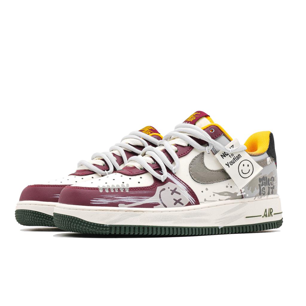 Nike Air Force 1 Tlumení, Odolné nízké skateboardové boty Pánské Šedohnědé HQ3612-113(Tým947-)