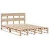 VidaXL Cadre de lit avec tête de lit 135x190 cm bois de pin massif, lit, meuble de chambre à coucher, lit en bois, lit 3302312