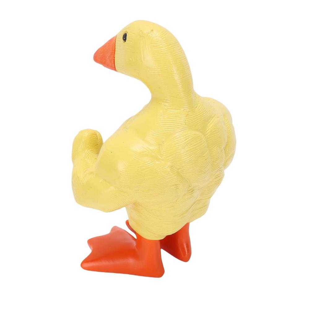 Magnetic Key Holder Muscle Duck Plastic Funny Muscle Duck Statue Desktop Decor for Home Entryway Table Yellow