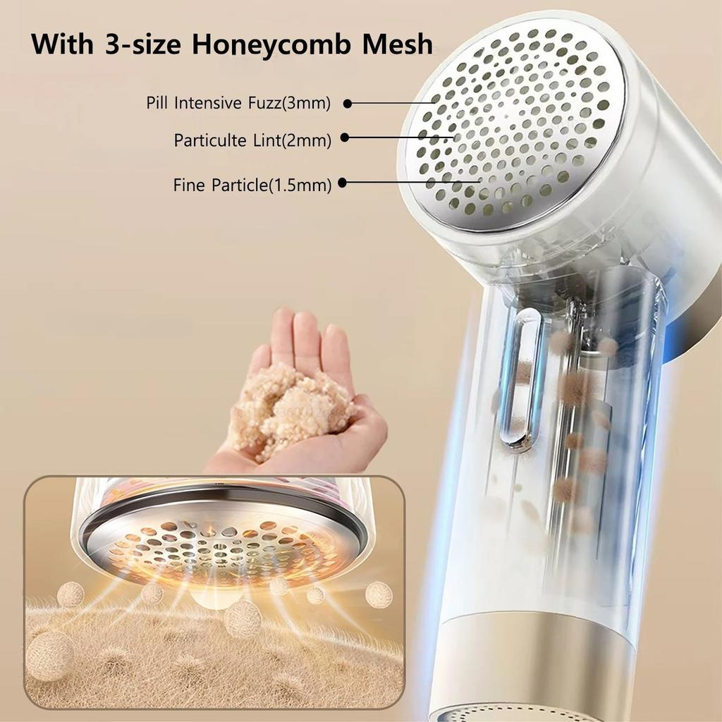 Rechargeable Electric Lint Remover For Clothing - Portable Fabric Shaver and Hair Ball Trimmer for Fluff Removal