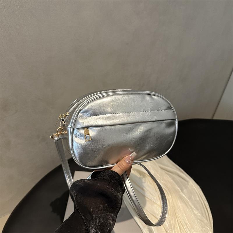 

Летняя универсальная нишевая модная сумка-мессенджер высокого качества, женская повседневная сумка через плечо, осенняя новая сумка-ракушка серебряный