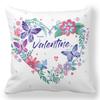 Creative Valentine's Day Happy Letters Digital printing short plush pillow covers for car sofa office cushion cover home goods