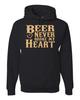 Beer Never Broke My Heart Funny Beer Drinking Unisex Graphic  Hoodie Sweatshirt