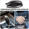 CTCE1 LHD RHD ABS Carbon Fiber Black Red Center Console Gear Shift Knob Trim Cover For BMW G30 G31 G01 G02 G32 1 2 5 Series X3 Sticker