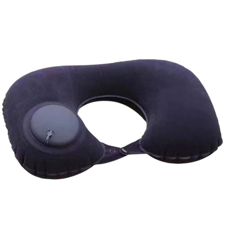 Ergonomic Travel Neck Pillow Inflatable Rapid Air Inflation Technology Foldable for Long Journey Workplace Rest