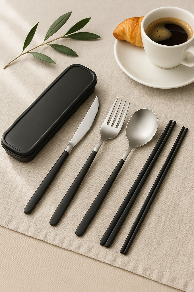 304 Tableware Set Portable Cutlery Set Dinnerware Set High Quality Stainless Steel Knife Fork Spoon Travel Flatware With Box