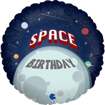 Balon Birthday Space 18 Happy Astronaut   1 Szt.