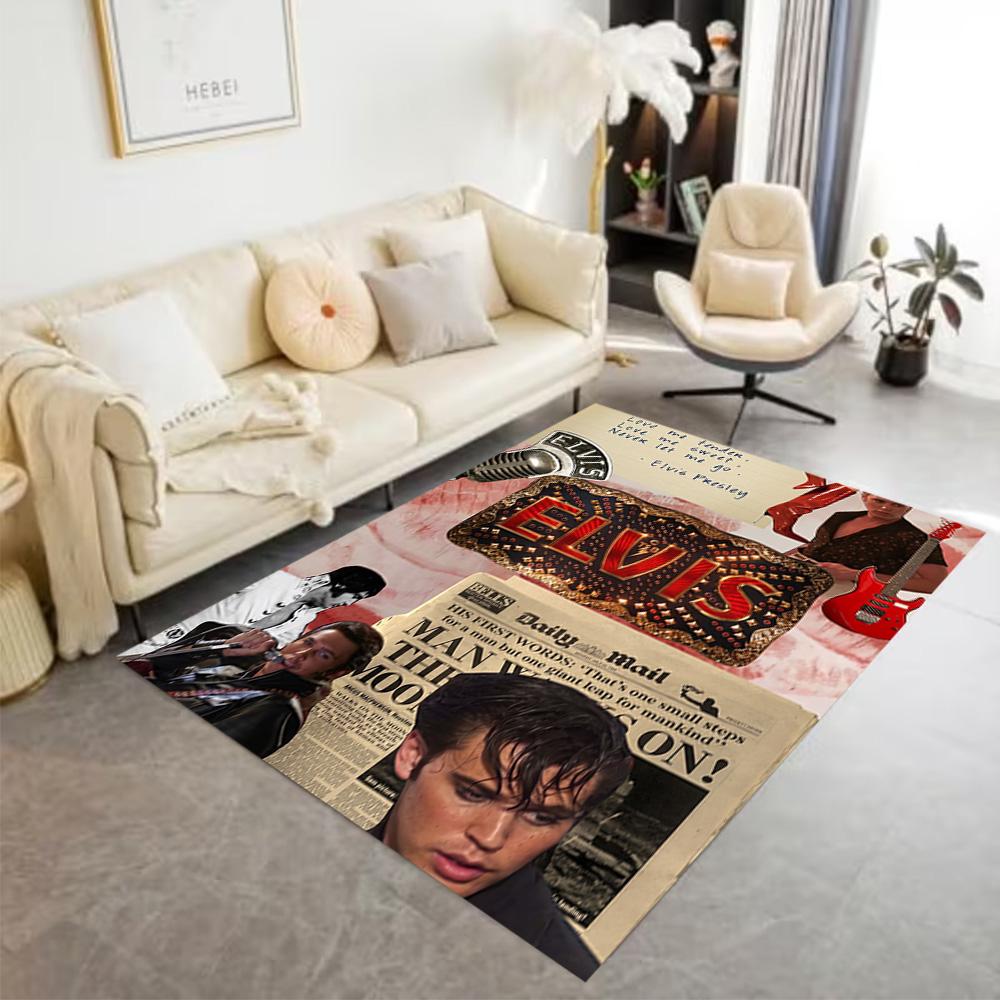 Love Elvis Presley Area Rug Suitable for Foyer Dining Room Outdoor Playrooms Antislip Carpet Office home decor Gift for Festivals