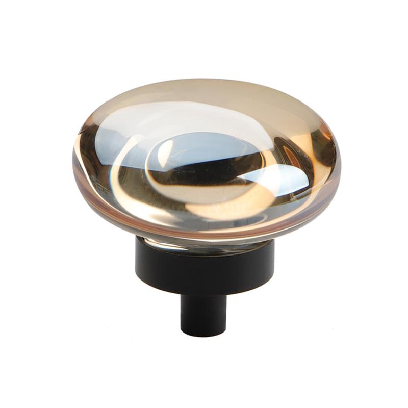 Luxury Pigeon Egg Crystal Handles Cabinet Drawers Exquisite Crystal Hooks Transparent Amber Color Wall-mounted Indoor Decoration