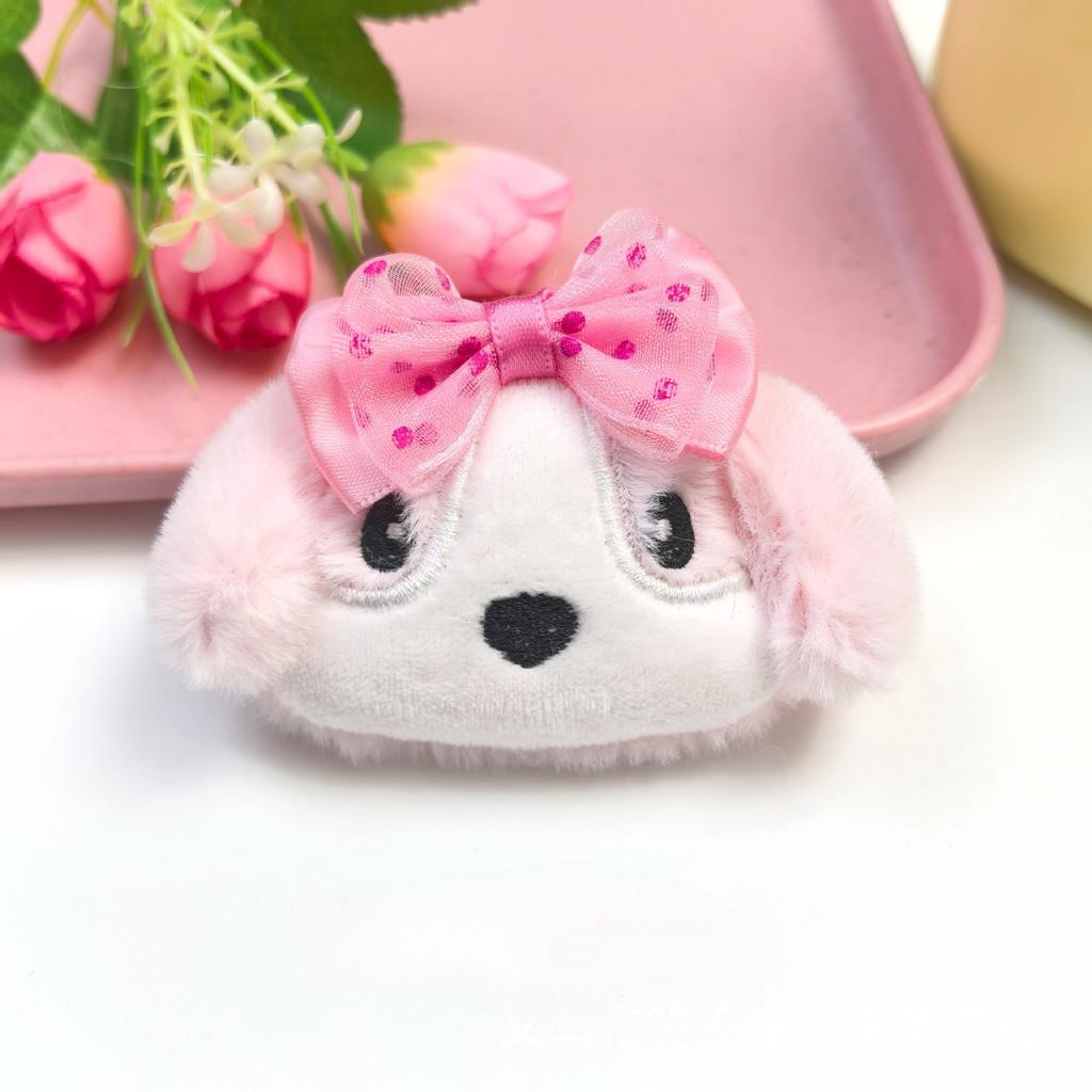 Cute Plushie Puppy Keychains Cartoon Dog Bag Charm Lovely Accessories for Women Kawaii Plush Animal Pendant Gift Key Chain
