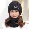 Windproof Neck Scarf Cap Plush Hat Scarf Set Warm Beanie Hat Scarf  Cycling