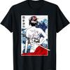 Kanagawa Wave  Graphical Samurai Ninja Girl Sakura T-Shirt