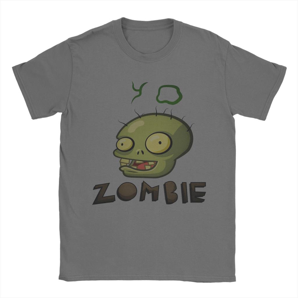 BRAINS  Plants Zombies T Shirts Unisex 100 Cotton Vintage TShirt O Neck  Tees Short Sleeve Clothing Plus Size