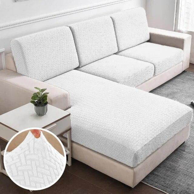Husă de canapea jacquard Husă de pernă solidă pentru canapea pentru cameră de zi Husă elastică pentru colț de canapea în formă de L Husă de canapea lavabilă din spandex