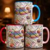 325/450ML Knitting Sewing Tools Coffee Mug with Handle Heat-resistant Ceramic Large Capacity Tea Milk Water Drinking Cup Sewing Lover Gift