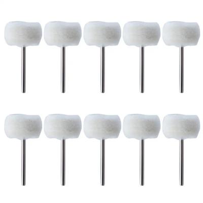 1-20PCS Jewelry Polishing Brush Cotton Wool Felt Grinding Sanding Head Abrasive Buffing Wheel 3mm Shank Drill Rotary Tool