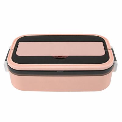 Bento Lunch Box 316 Stainless Steel 700ml Capacity Leakproof Microwave Safe Bento Container for School Office Baby Pink