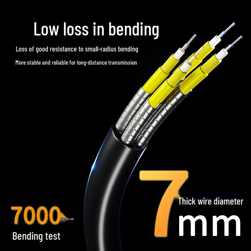 Outdoor Armored Single-Mode 4-Core FC-FC Fiber Optic Cable