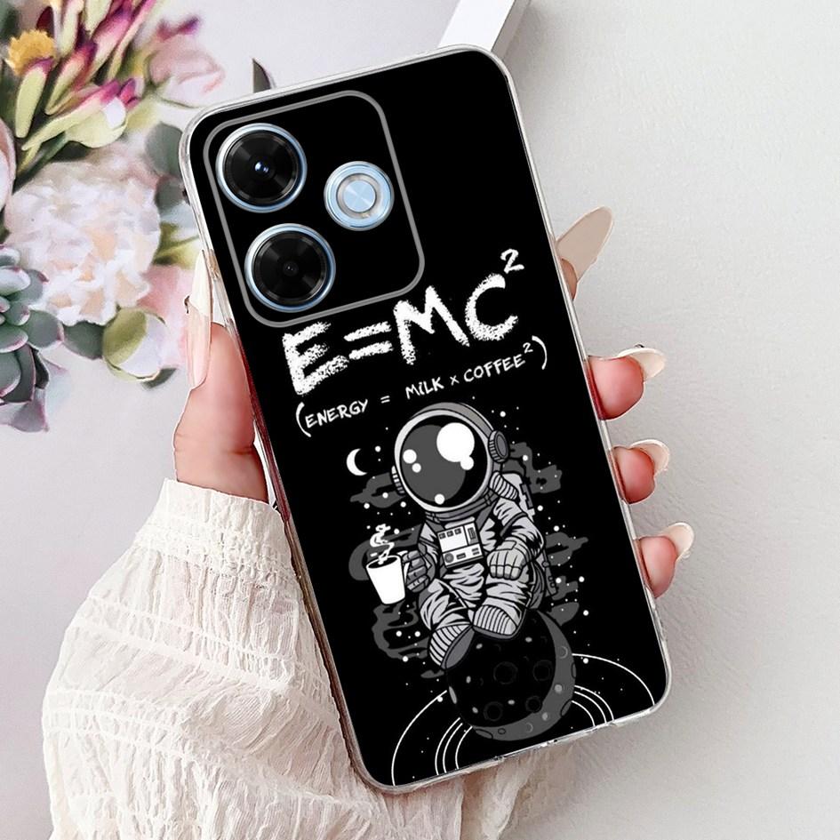 New For Xiaomi Redmi 13x 4G Case Cute Cartoon Panda Machine Flower TPU Soft Silicone Cover For Xiomi Redmi 13X Shockproof Bumper
