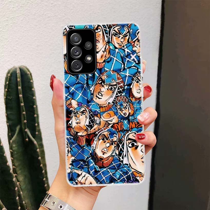 Anime JOJO Abenteuer Handyhülle für Samsung Galaxy A52 A51 A50S A12 A22 A32 A72 A10S A30S A31 A71 Note 20 Ultra 10 Plus S10 Gala