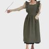 European & American Retro French-Style Ruffled Apron for Baking & Art - Large Size